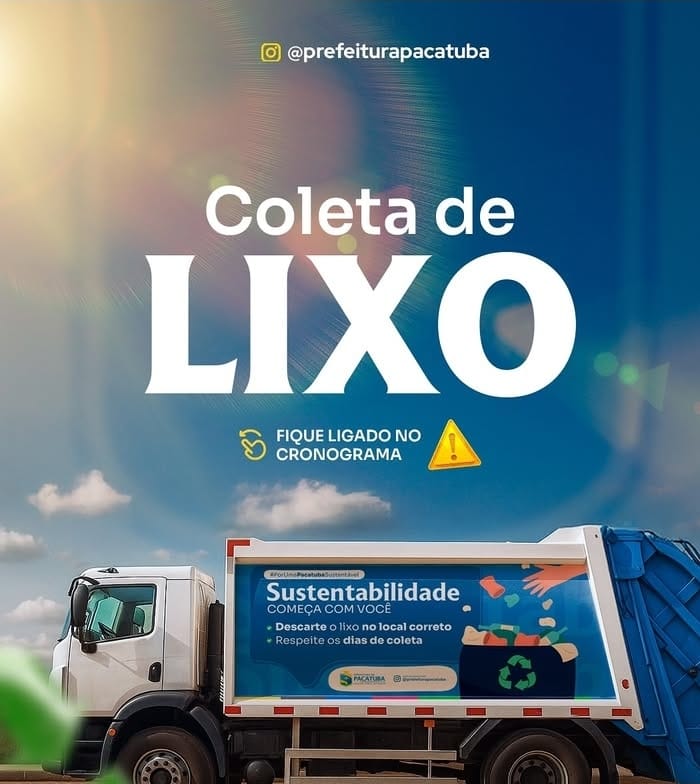Prefeitura de Pacatuba divulga calendário da coleta de lixo