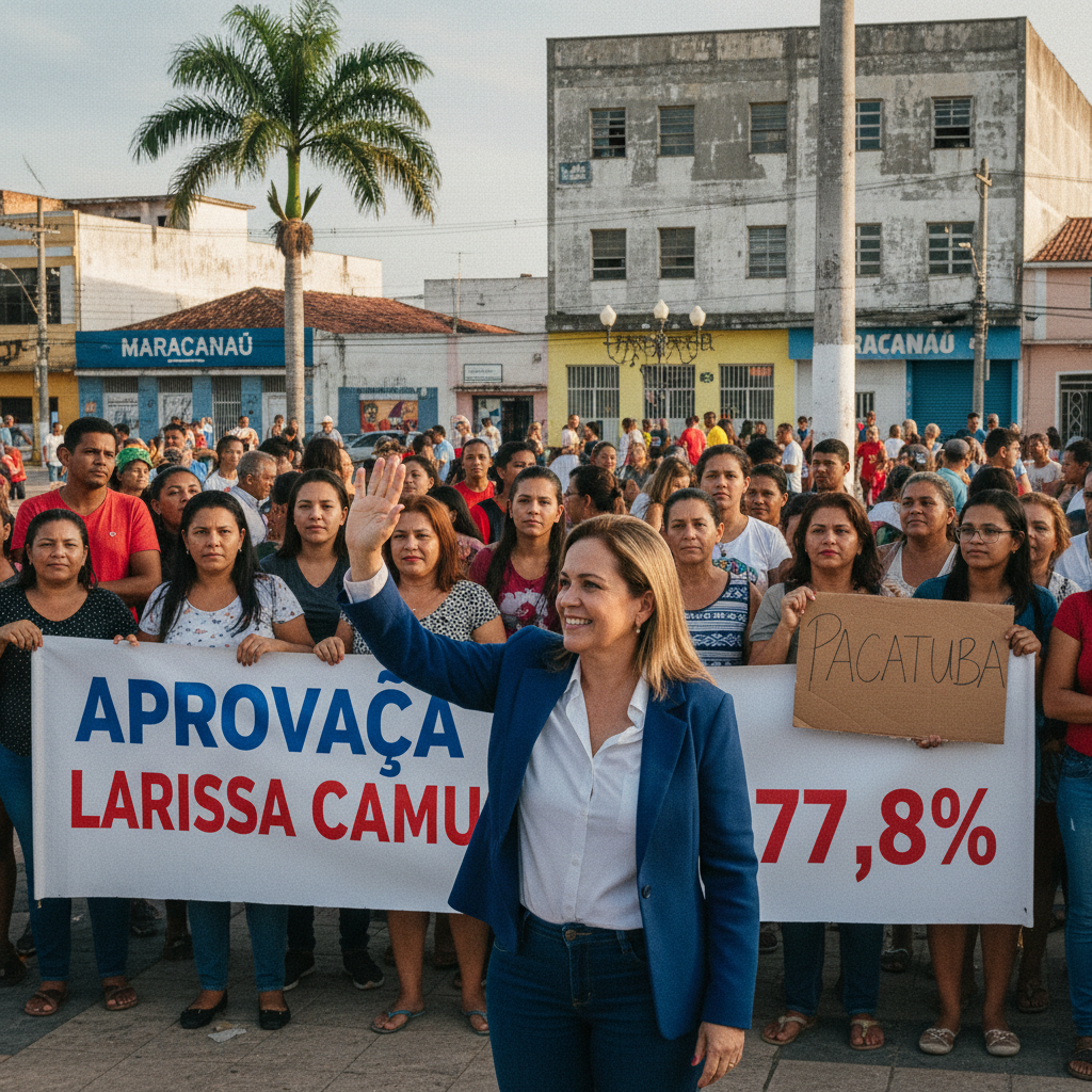 PREFEITA LARISSA CAMURÇA TEM APROVAÇÃO DE  77,8% DA POPULAÇÃO DE PACATUBA